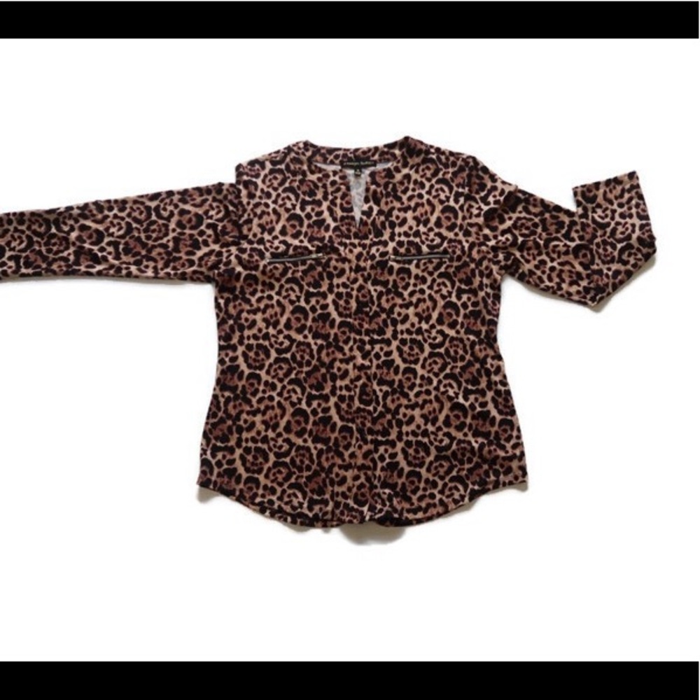 Women’s Long Sleeve Leopard Shirt - Picture 8 of 8